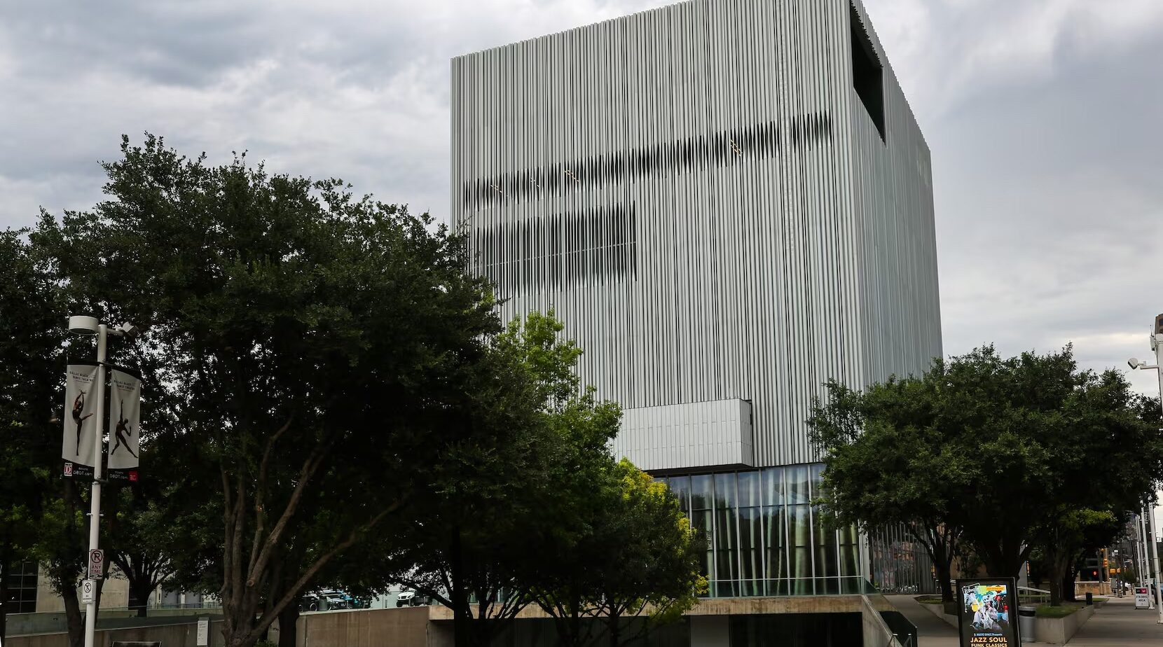 The elevators at the Dee and Charles Wyly Theatre, which is part of the AT&T Performing Arts Center, need to be repaired. Other venues in the AT&T Performing Arts Center need updates, along with other arts facilities in Dallas. Officials are seeking funding from the upcoming 2024 bond package.(Yfat Yossifor / KERA News)